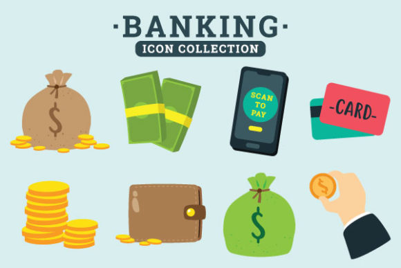 Set of Banking Icon Vector Design: Practical Uses and Benefits for Designers and Professionals