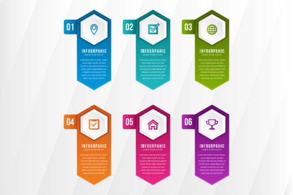 Six Step Hexagon Infographic 3D Style: A Modern Visual Tool for Clear Communication