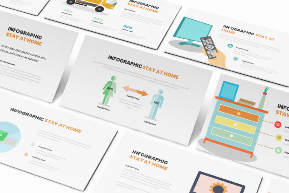 Strategic Uses of Stay at Home Infographic Powerpoint for Business and Creative Presentations
