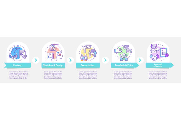 Streamlining Project Management with a Work Process Vector Infographic